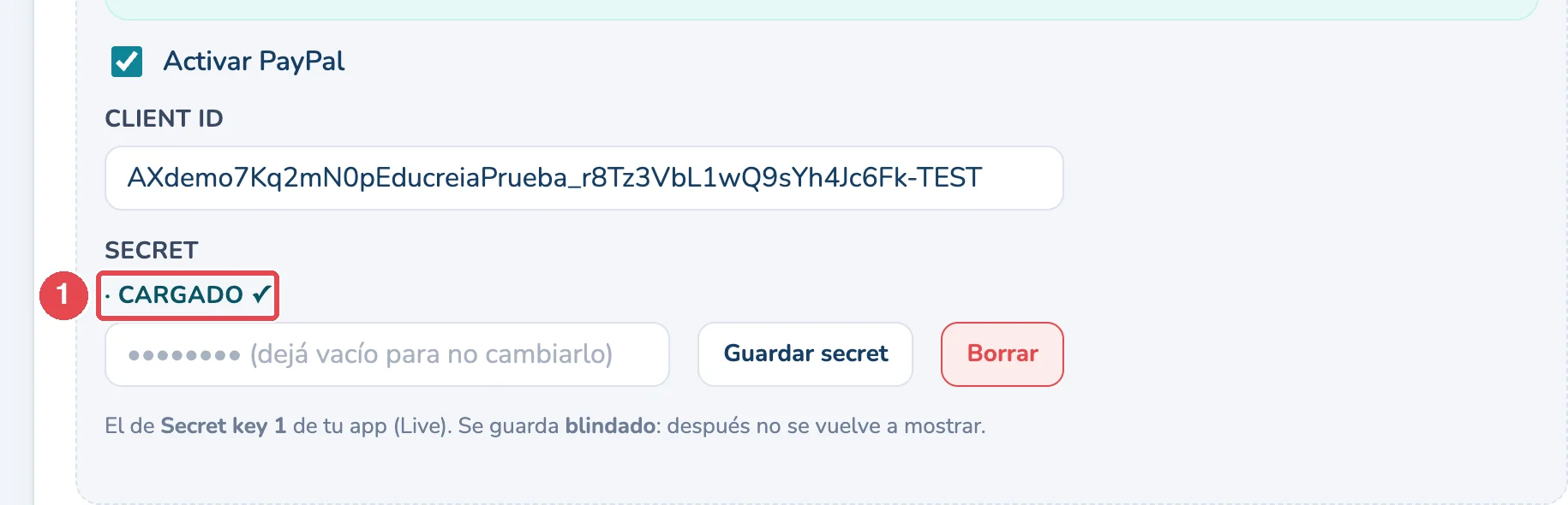 Secret cargado ✓ (1)