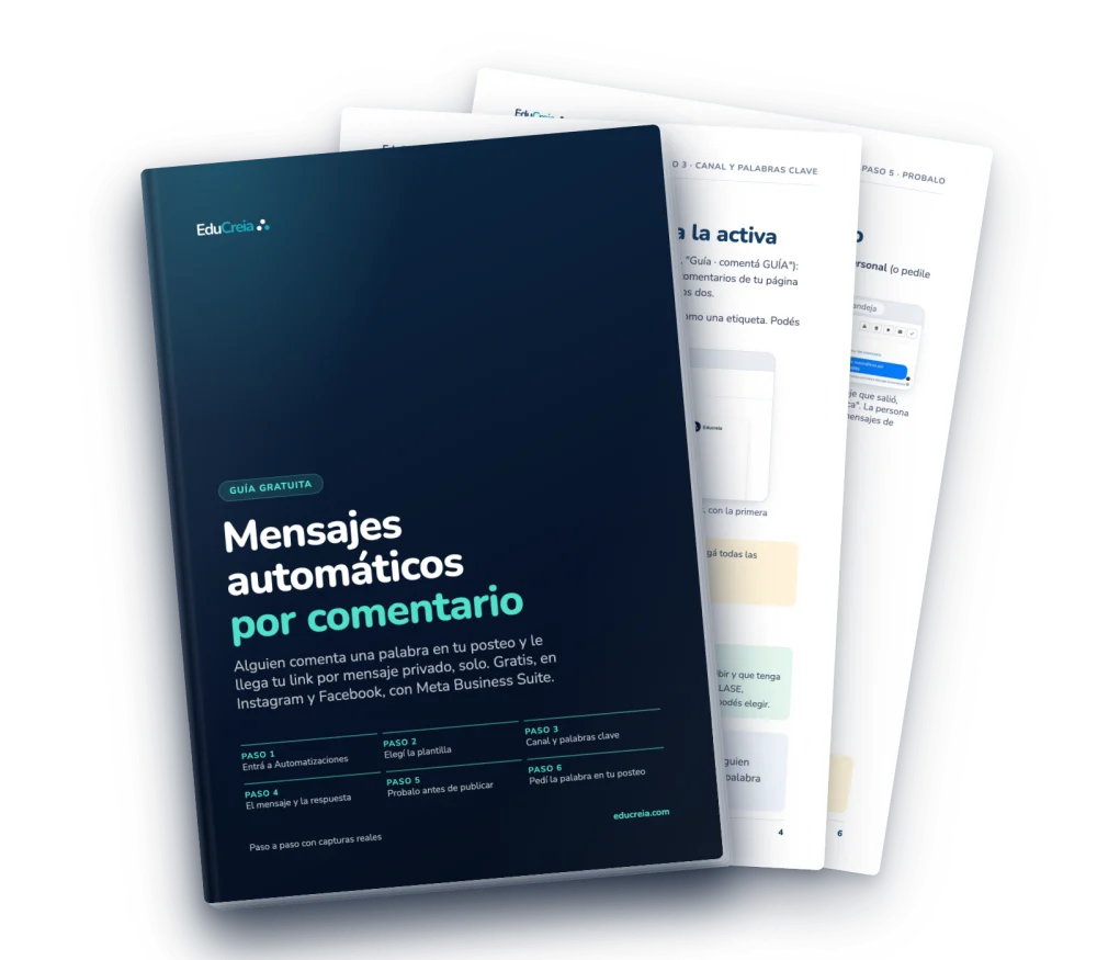 Tapa y páginas de la guía Mensajes automáticos por comentario